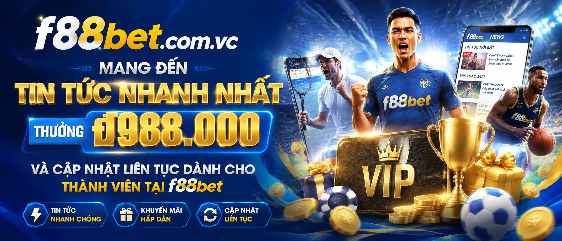 Thông báo cập nhật hệ thống và rút tiền nhanh F88BET