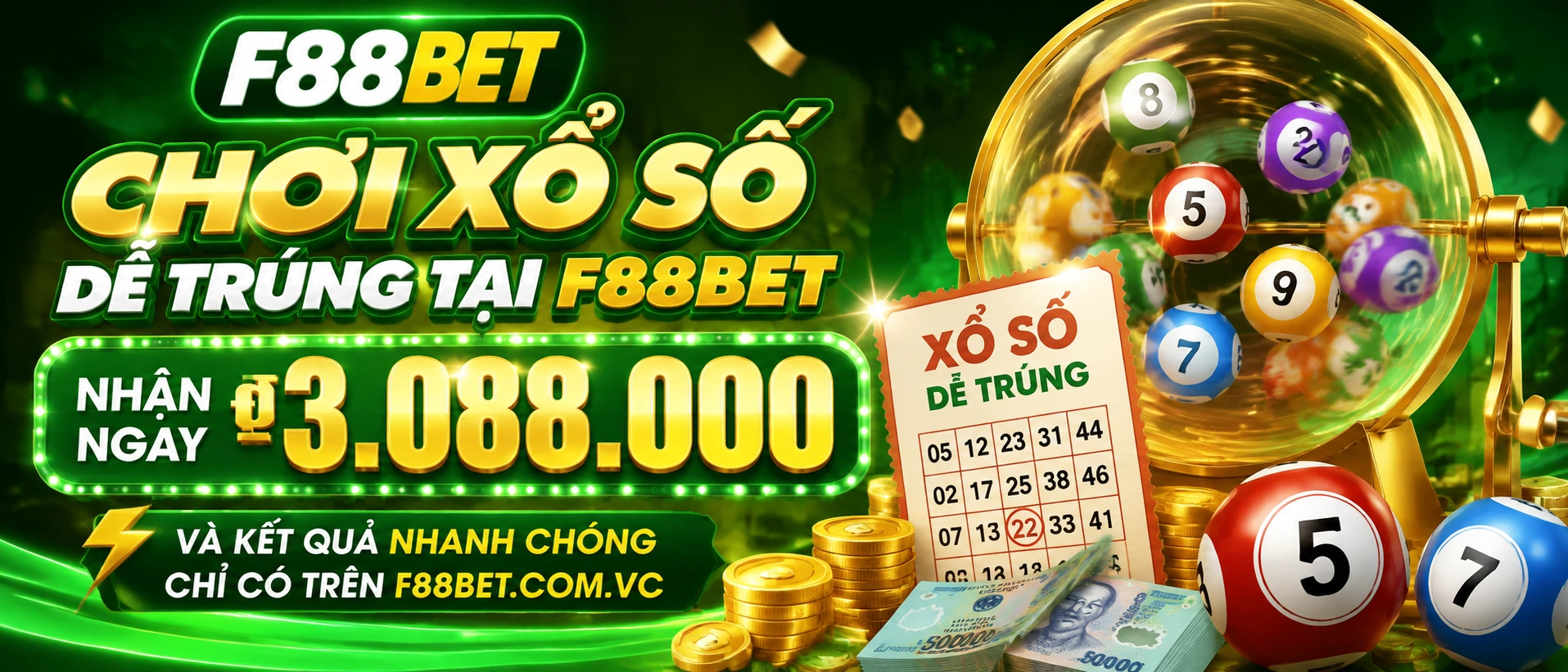 Bảng xổ số F88BET theo khu vực miền Nam và miền Trung